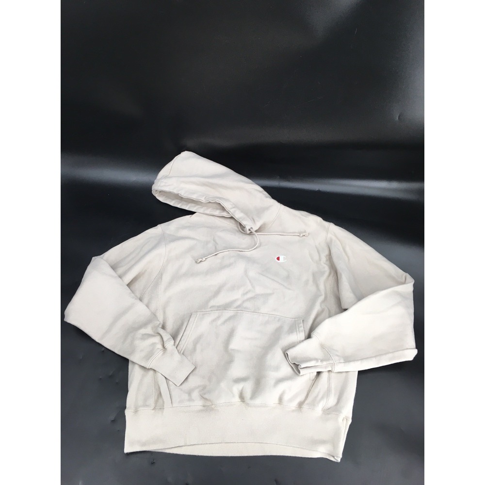 Champion Reverse Weave Hoodie Beige Men's Size Medium